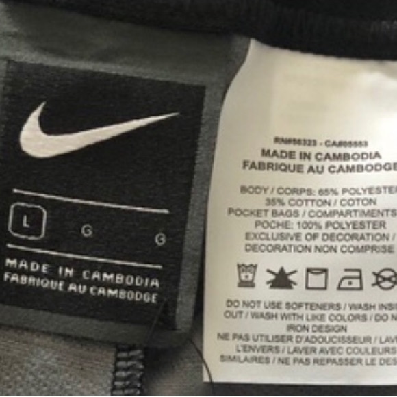 Nike Black Straight Leg Checkered Joggers - Picture 6 of 6